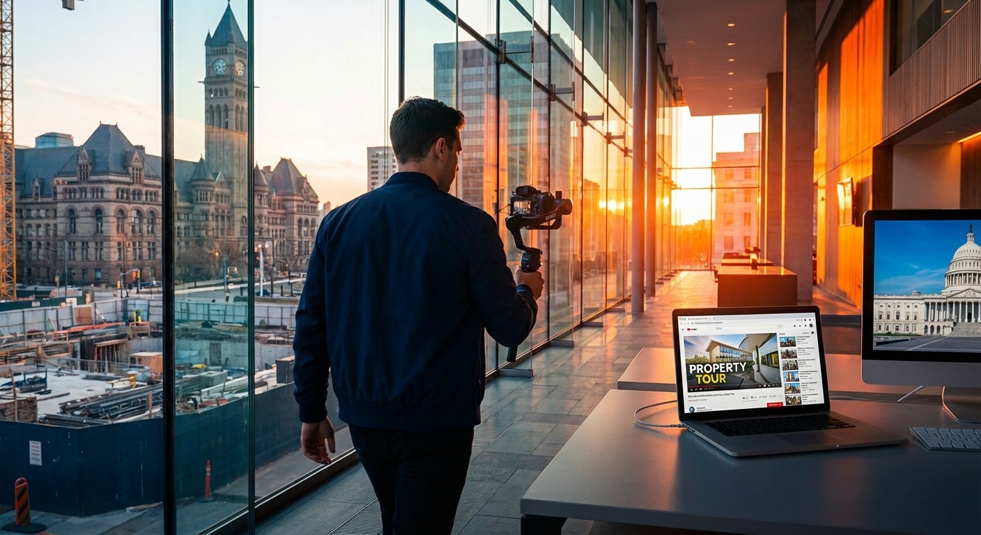 Personne filmant avec un smartphone en contexte professionnel