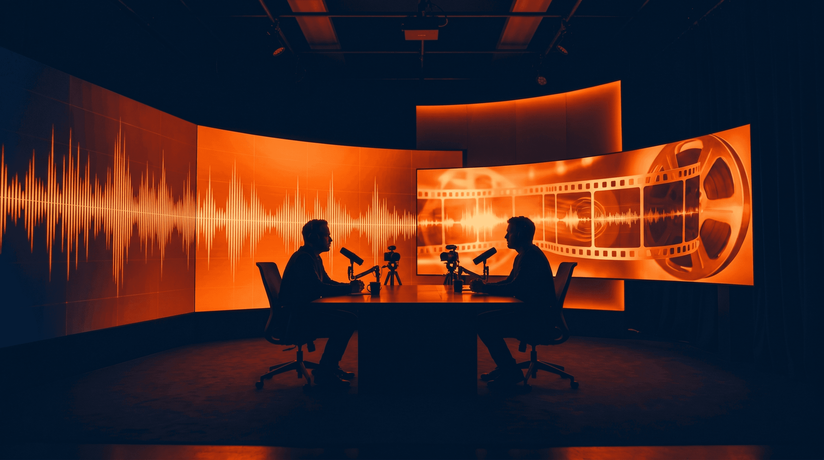 Interface streaming vidéo-podcast sur grand écran TV
